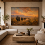 ARBYNART Vintage Americana Art | The Dusk Parade on the Plains
