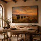 ARBYNART Vintage Americana Art | The Dusk Parade on the Plains