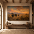 ARBYNART Vintage Americana Art | The Dusk Parade on the Plains
