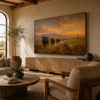 ARBYNART Vintage Americana Art | The Dusk Parade on the Plains