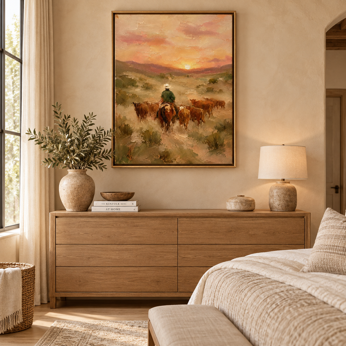 ARBYNART Vintage Americana Art | The Dusty Path of Golden Hour