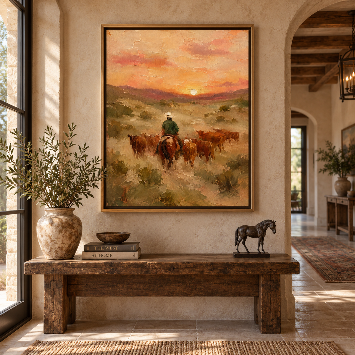 ARBYNART Vintage Americana Art | The Dusty Path of Golden Hour
