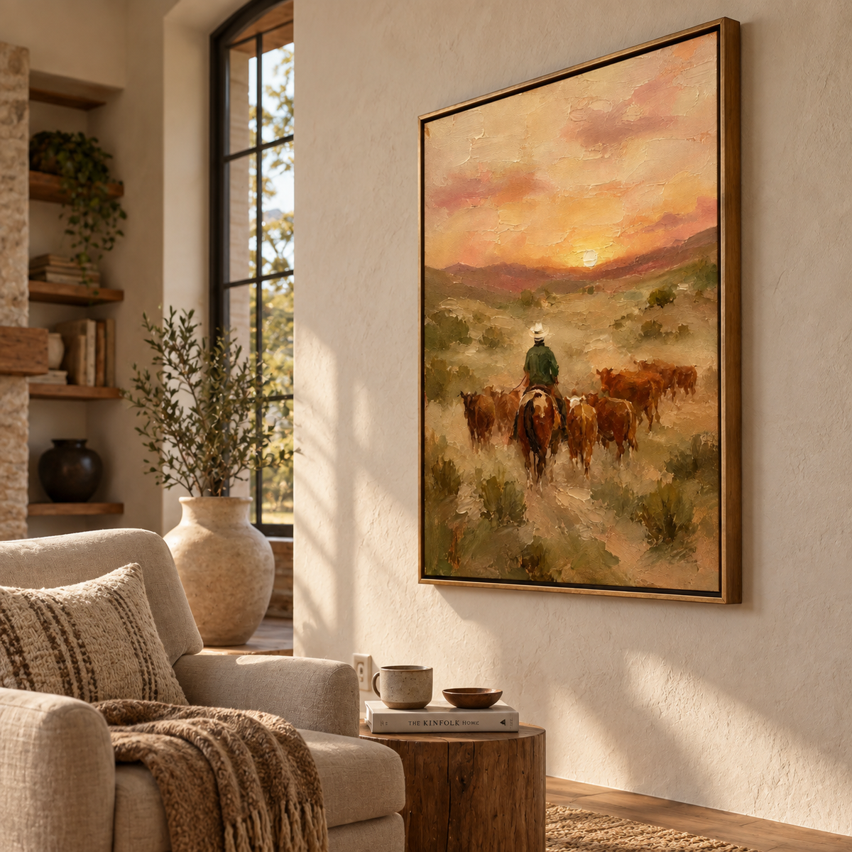 ARBYNART Vintage Americana Art | The Dusty Path of Golden Hour