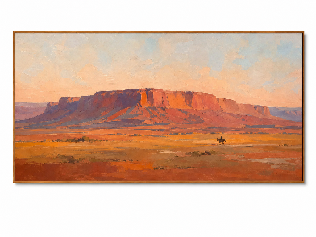 ARBYNART Vintage Americana Art | The Final Trail Beneath the Butte