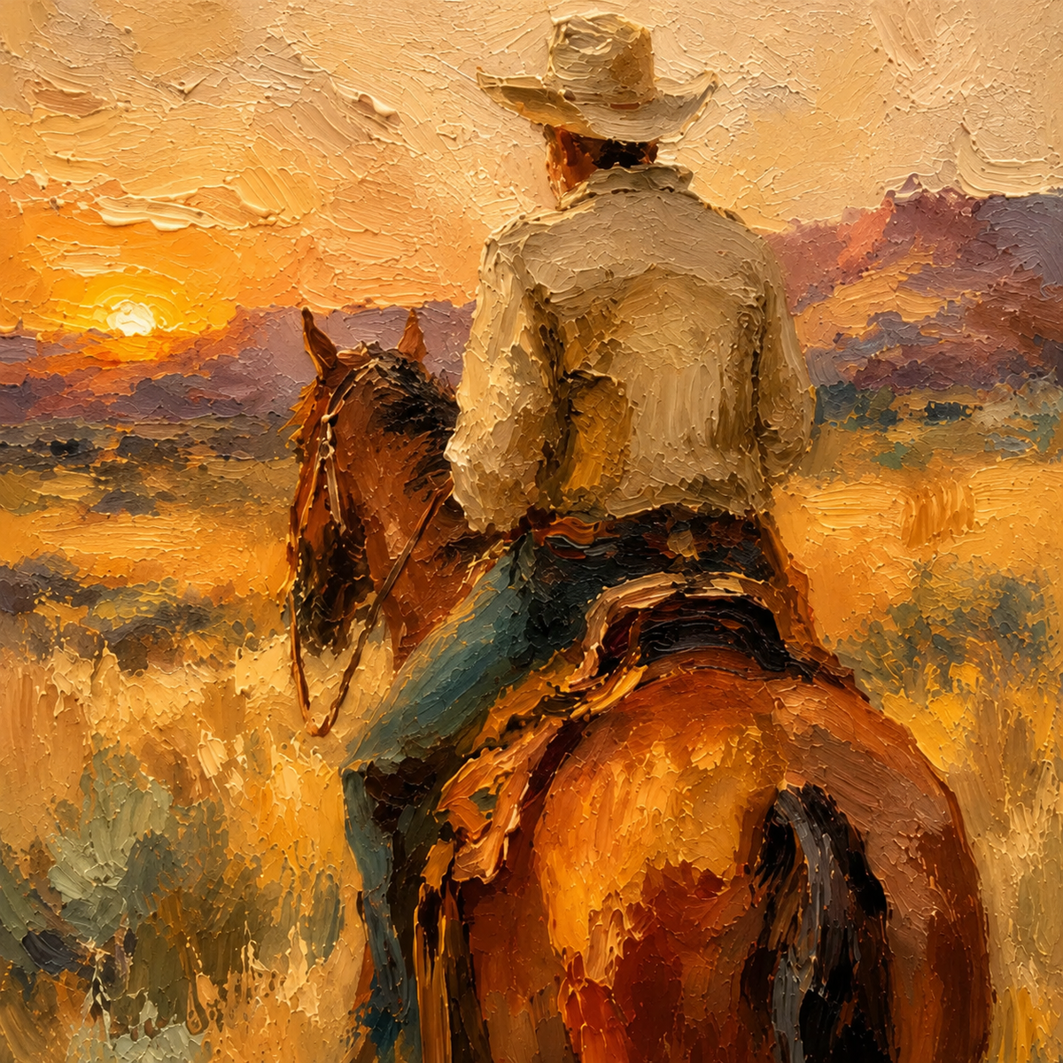 ARBYNART Vintage Americana Art | The Hush of the Setting Sun