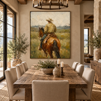ARBYNART Vintage Americana Art | The Quiet Gaze Toward the Range