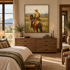 ARBYNART Vintage Americana Art | The Quiet Gaze Toward the Range
