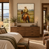 ARBYNART Vintage Americana Art | The Quiet Gaze Toward the Range