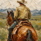 ARBYNART Vintage Americana Art | The Quiet Gaze Toward the Range