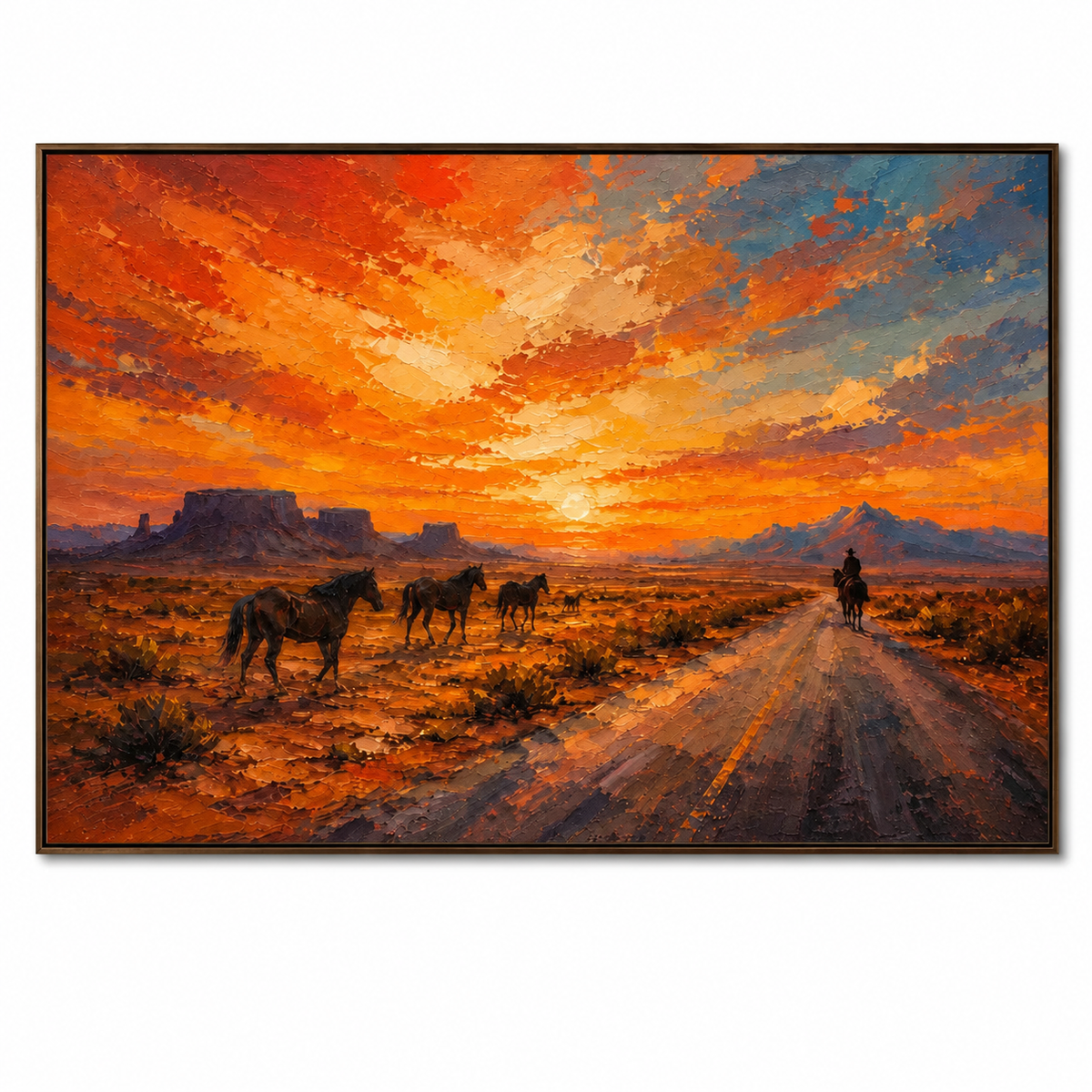 ARBYNART Vintage Americana Art | The Western Sun's Departure