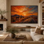 ARBYNART Vintage Americana Art | The Western Sun's Departure