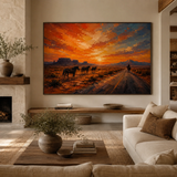 ARBYNART Vintage Americana Art | The Western Sun's Departure