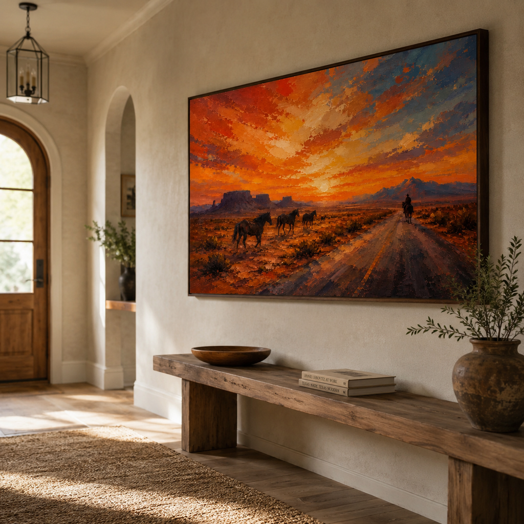 ARBYNART Vintage Americana Art | The Western Sun's Departure