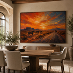 ARBYNART Vintage Americana Art | The Western Sun's Departure