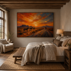 ARBYNART Vintage Americana Art | The Western Sun's Departure