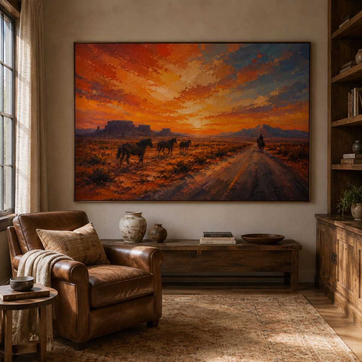 ARBYNART Vintage Americana Art | The Western Sun's Departure