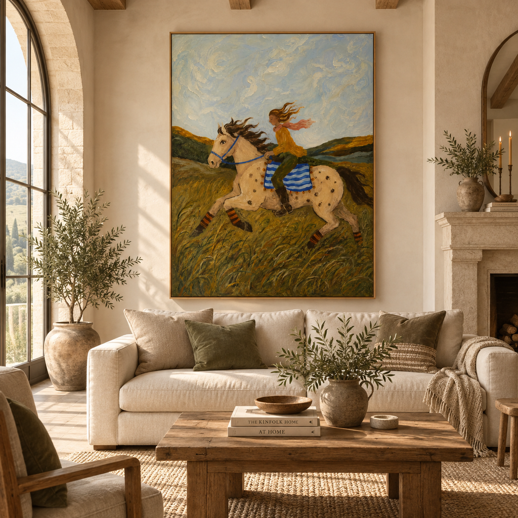 ARBYNART Vintage Americana Art | The Wind Whispers Her Freedom