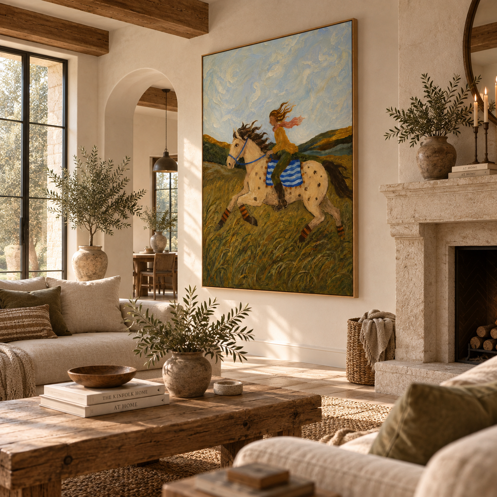 ARBYNART Vintage Americana Art | The Wind Whispers Her Freedom