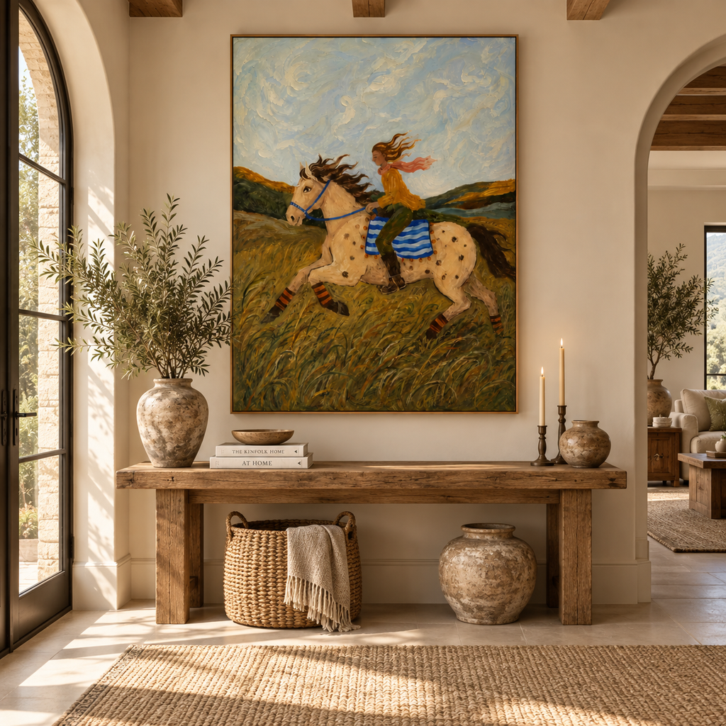 ARBYNART Vintage Americana Art | The Wind Whispers Her Freedom