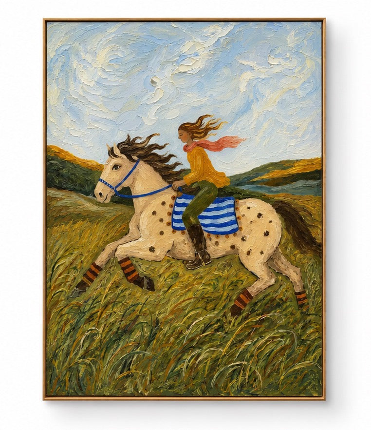 ARBYNART Vintage Americana Art | The Wind Whispers Her Freedom