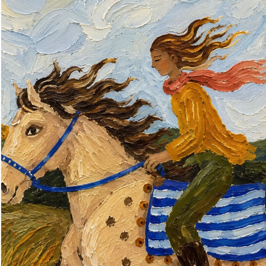 ARBYNART Vintage Americana Art | The Wind Whispers Her Freedom