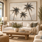 ARBYNART Impressionist Art | Three Palms in Coastal Haze