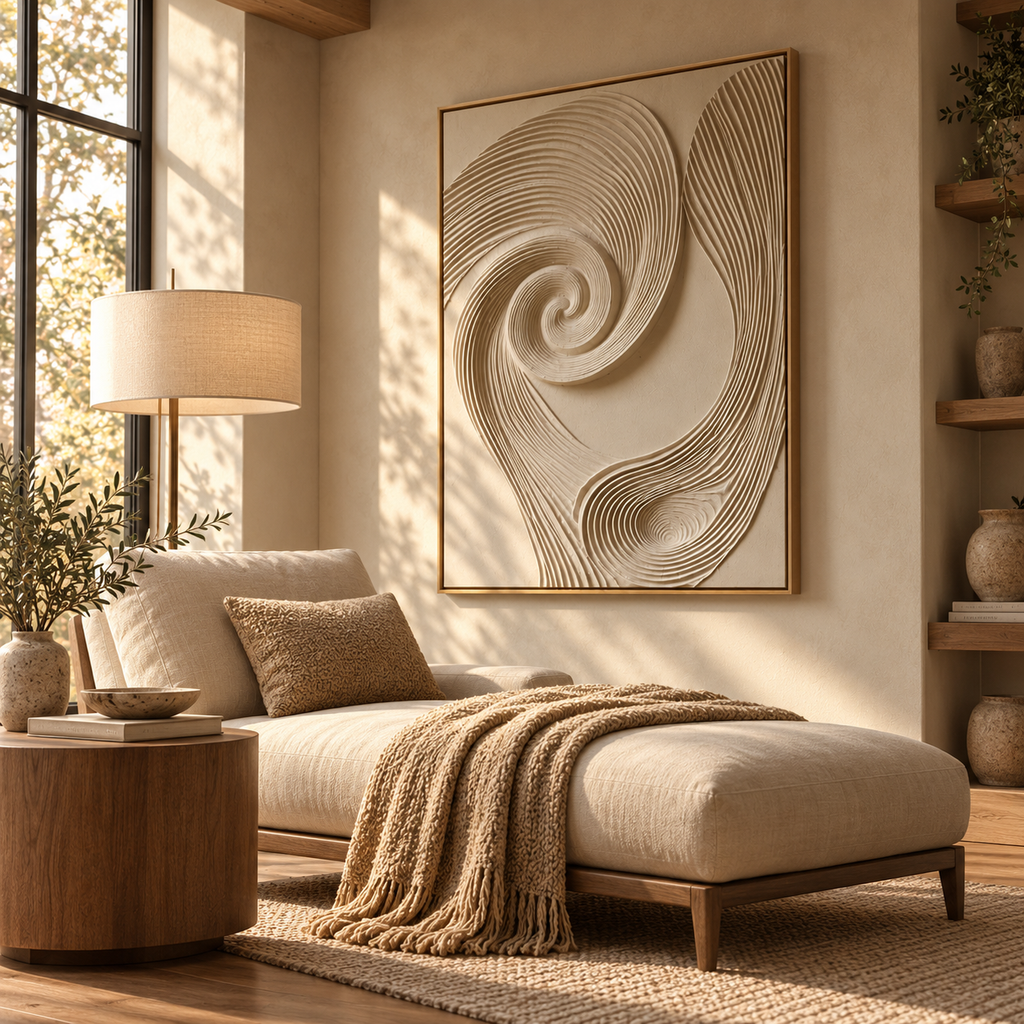 ARBYNART 3D Textured Art | Tidal Loop Whisper