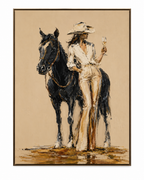 ARBYNART Vintage Americana Art | Toast with the Dark Stallion