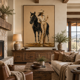 ARBYNART Vintage Americana Art | Toast with the Dark Stallion