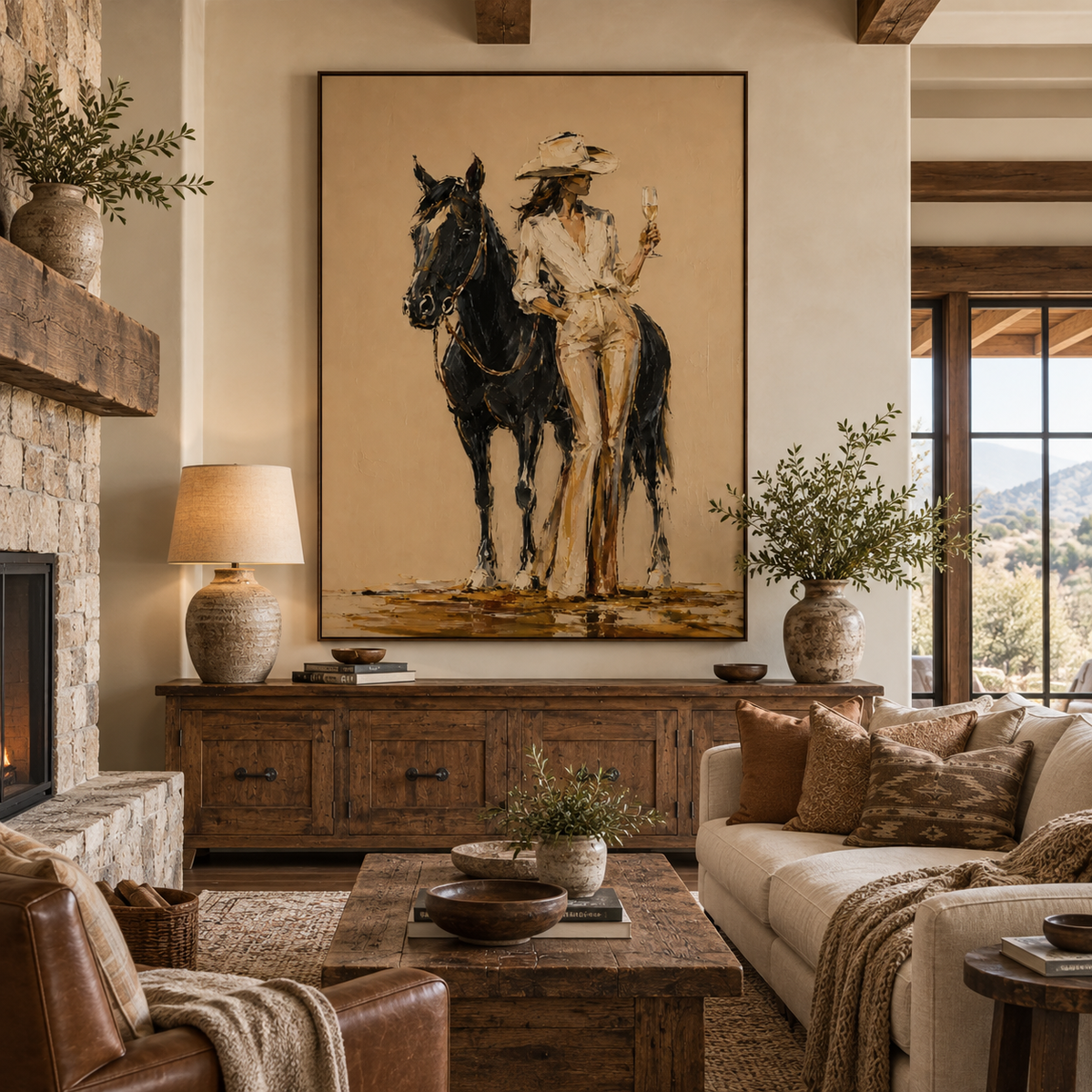 ARBYNART Vintage Americana Art | Toast with the Dark Stallion