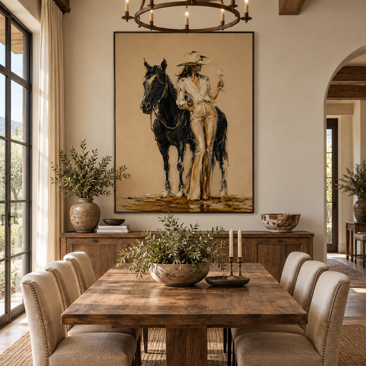 ARBYNART Vintage Americana Art | Toast with the Dark Stallion