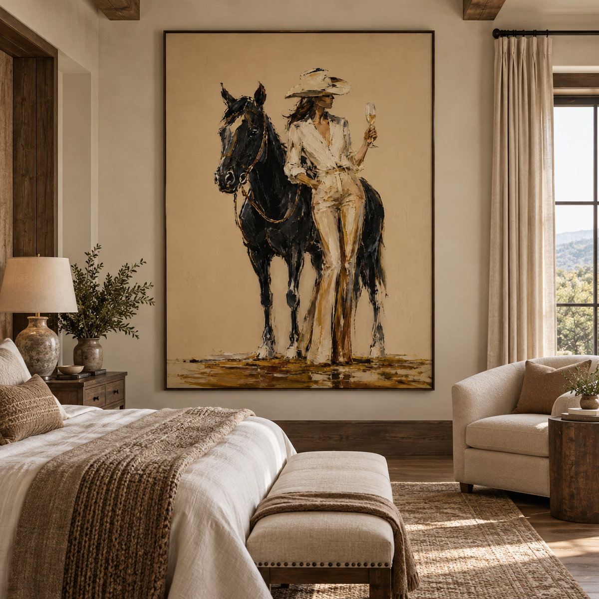 ARBYNART Vintage Americana Art | Toast with the Dark Stallion
