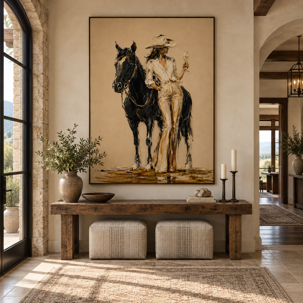 ARBYNART Vintage Americana Art | Toast with the Dark Stallion