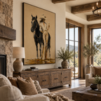 ARBYNART Vintage Americana Art | Toast with the Dark Stallion