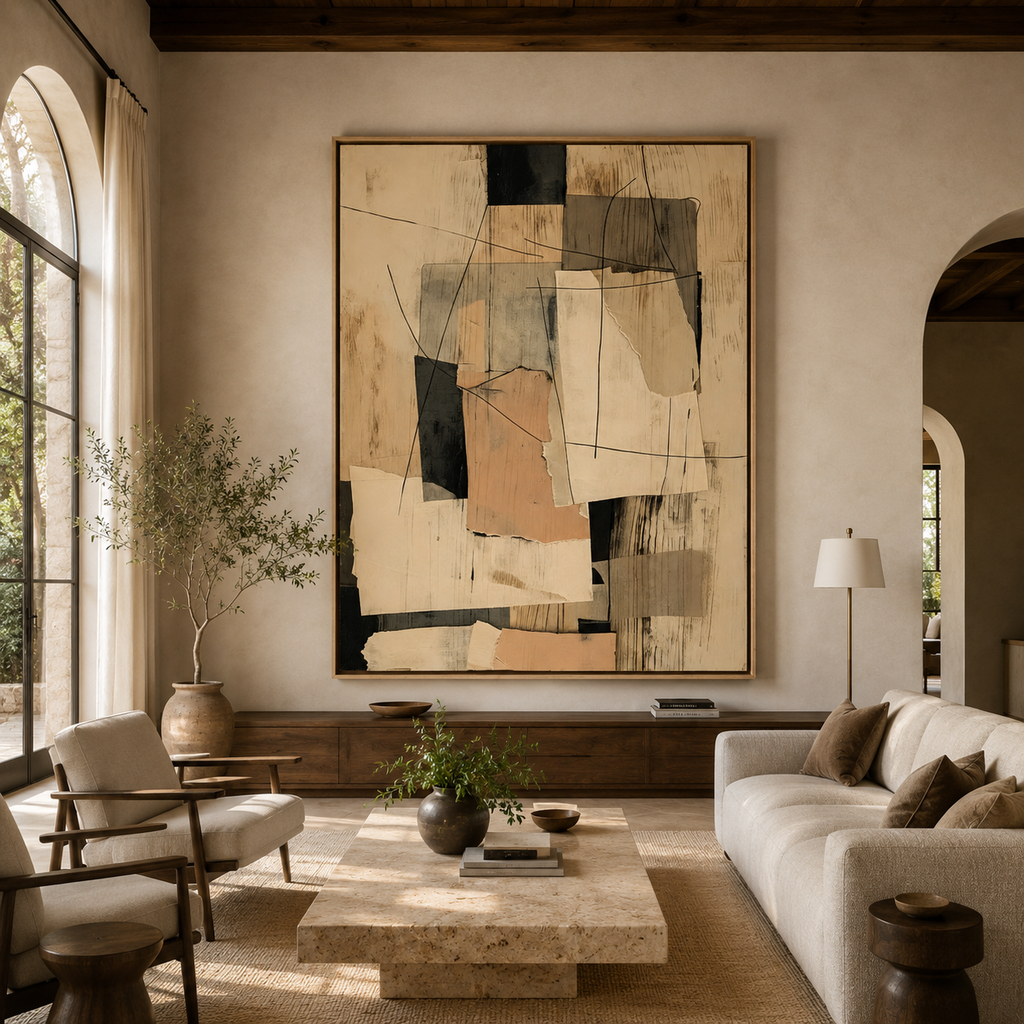 ARBYNART Abstract Art | Torn Paper Layers