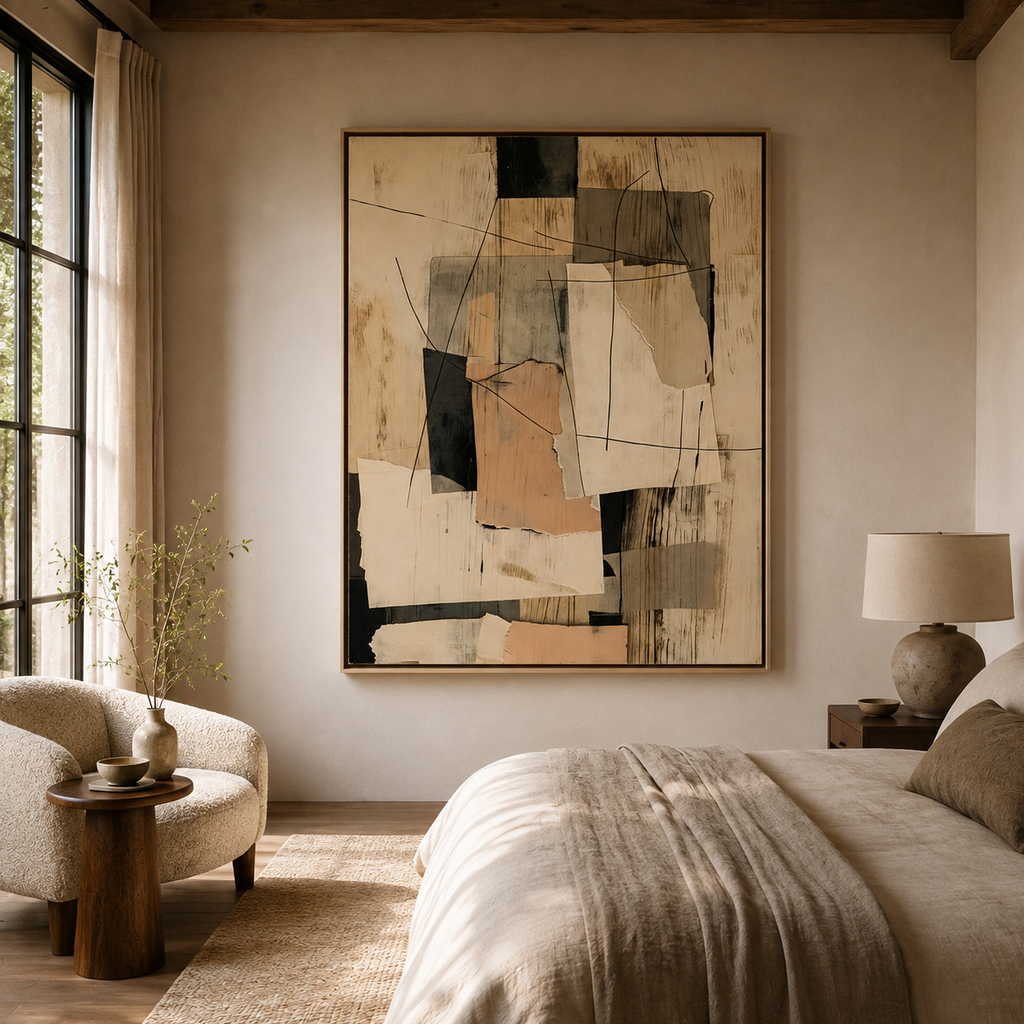 ARBYNART Abstract Art | Torn Paper Layers