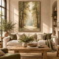 ARBYNART Impressionist Art | Tree Rows along a Sunlit Road