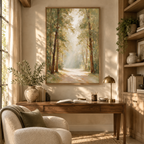 ARBYNART Impressionist Art | Tree Rows along a Sunlit Road