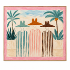 ARBYNART Vintage Americana Art | Trio Standing by the Palms