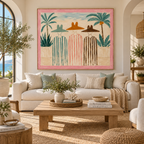 ARBYNART Vintage Americana Art | Trio Standing by the Palms