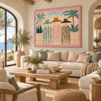 ARBYNART Vintage Americana Art | Trio Standing by the Palms