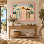 ARBYNART Vintage Americana Art | Trio Standing by the Palms