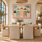 ARBYNART Vintage Americana Art | Trio Standing by the Palms