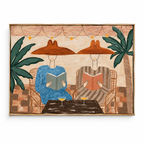 ARBYNART Vintage Americana Art | Tropical Reading Duo