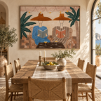 ARBYNART Vintage Americana Art | Tropical Reading Duo