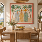 ARBYNART Vintage Americana Art | Tropical Trio Under Palms