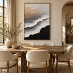 ARBYNART Abstract Art | Twilight Waves on Obsidian Sands