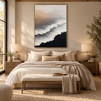 ARBYNART Abstract Art | Twilight Waves on Obsidian Sands