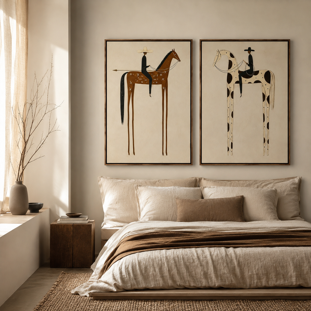 ARBYNART Vintage Americana Art | Twin Bearings
