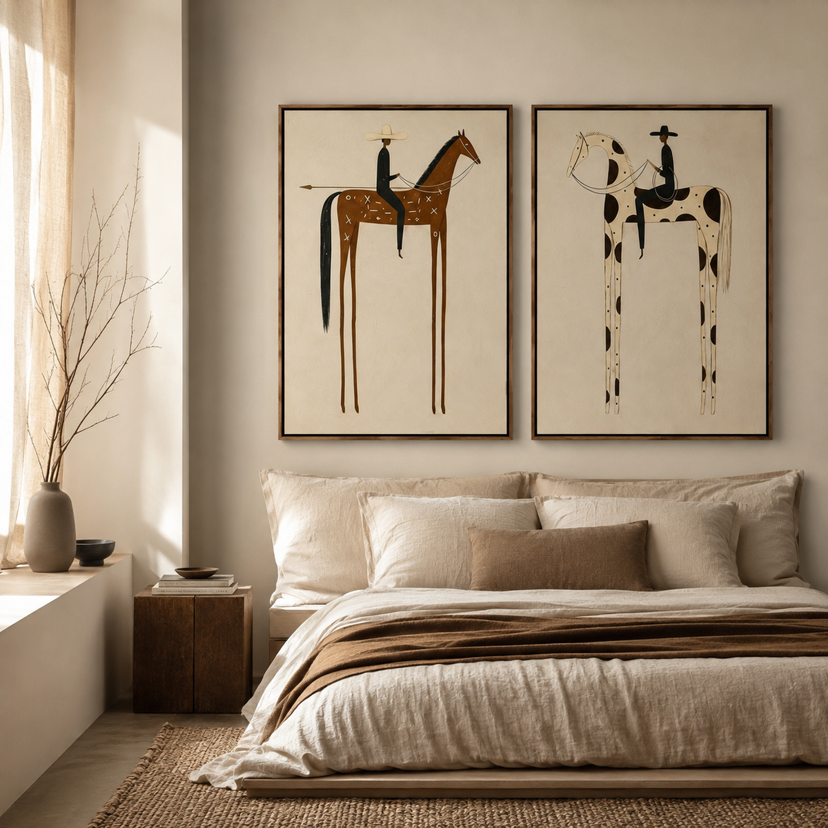 ARBYNART Vintage Americana Art | Twin Bearings